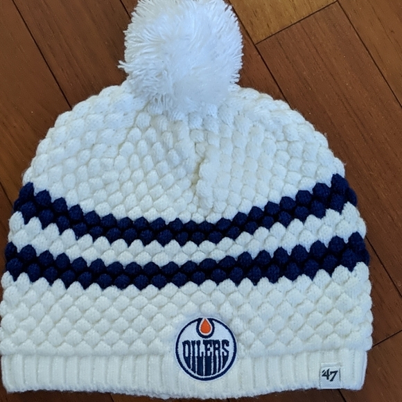 NHL Accessories - NHL Oilers Pom Knit Hat Women's New